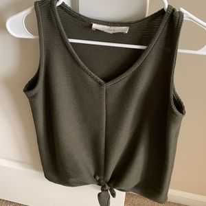 Loft XS Petite army green dressy tank top. Excellent condition.
